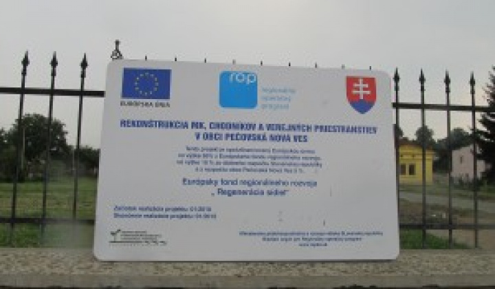 1. fotografia fotogalérie Projekty a investičné zámery / Rekonštrukcia MK, chodníkov a erejných priestranstiev v obci Pečovská Nová Ves - foto