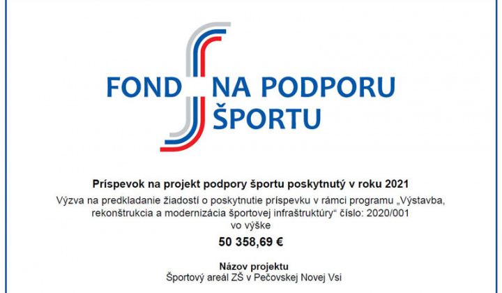 1. fotografia fotogalérie Projekty a investičné zámery / Fond na podporu športu - foto