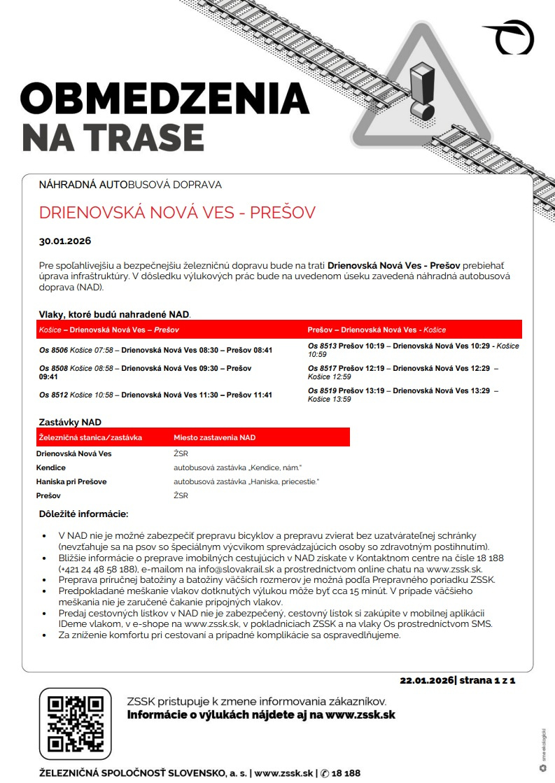 Drienovská Nová Ves - Prešov