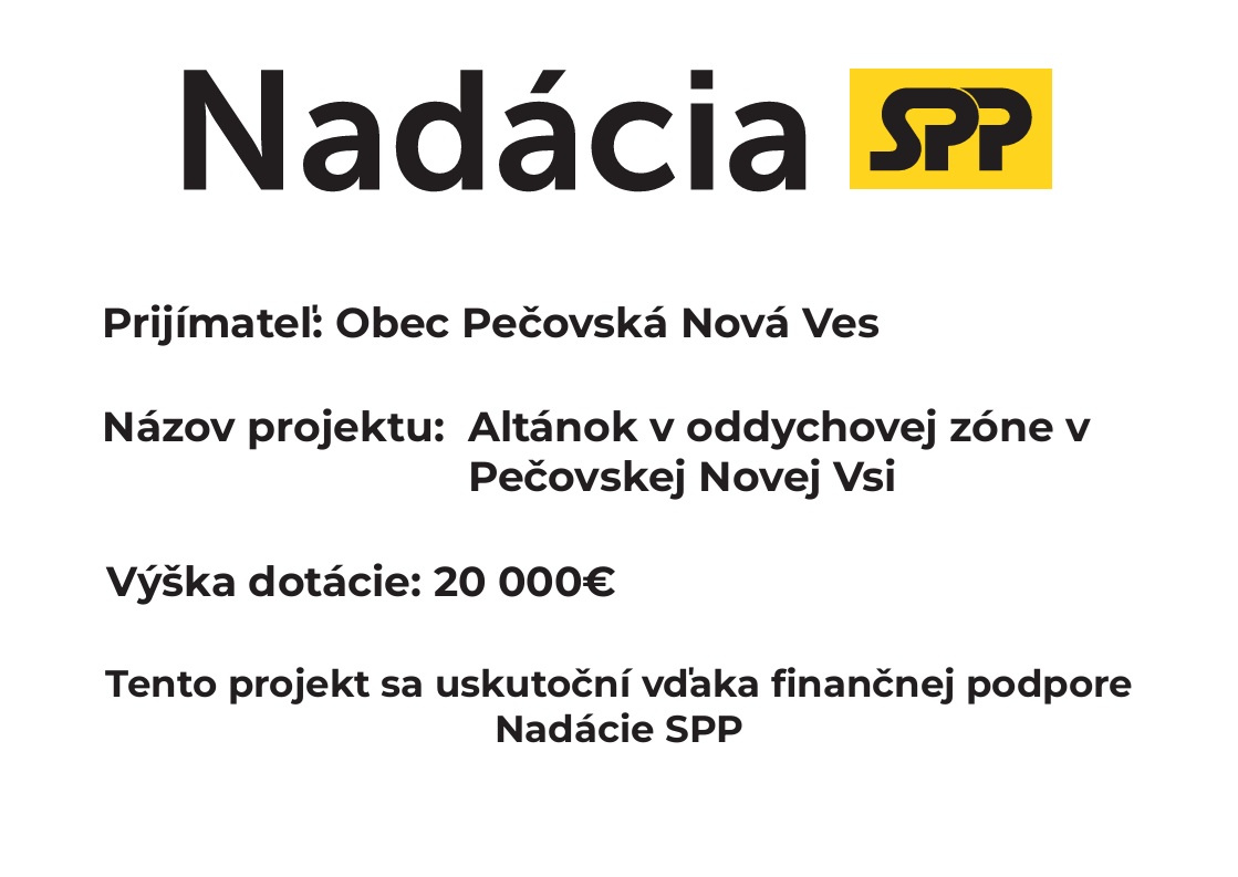 Altánok v oddychovej zóne v Pečovskej Novej Vsi