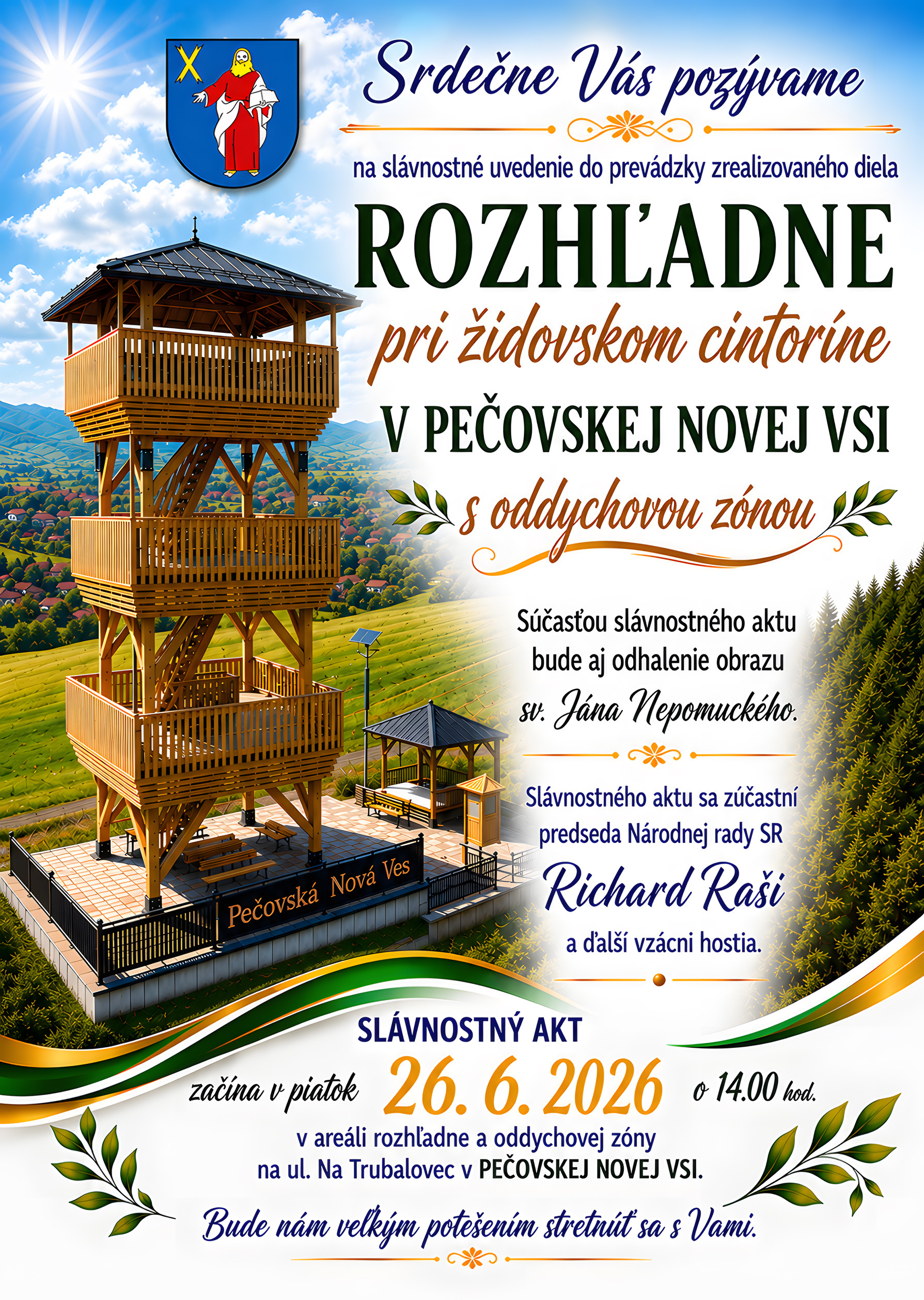 Uvedenie rozhľadne do prevádzky - 26.6.2026 o 14.00 hod.