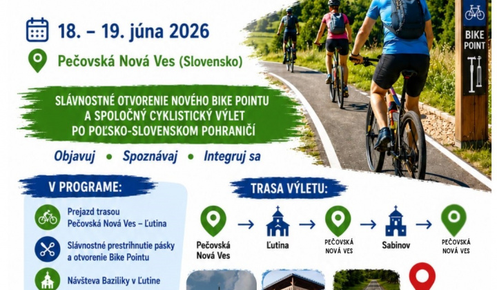 Fotka - Cyklovýlet - Cesta priateľstva - bicyklom pohraničím - 18.6.2026 - 19.6.2026